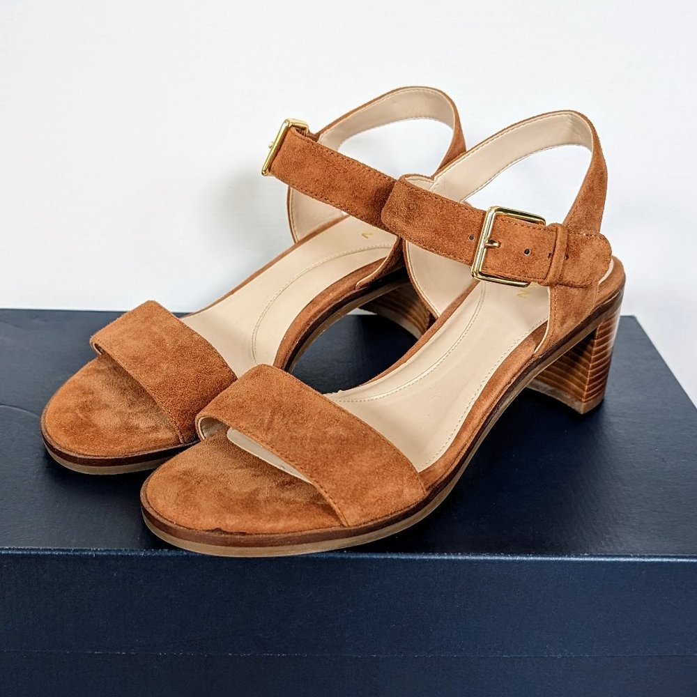 Cole Haan Anette Sandal in British Tan Suede